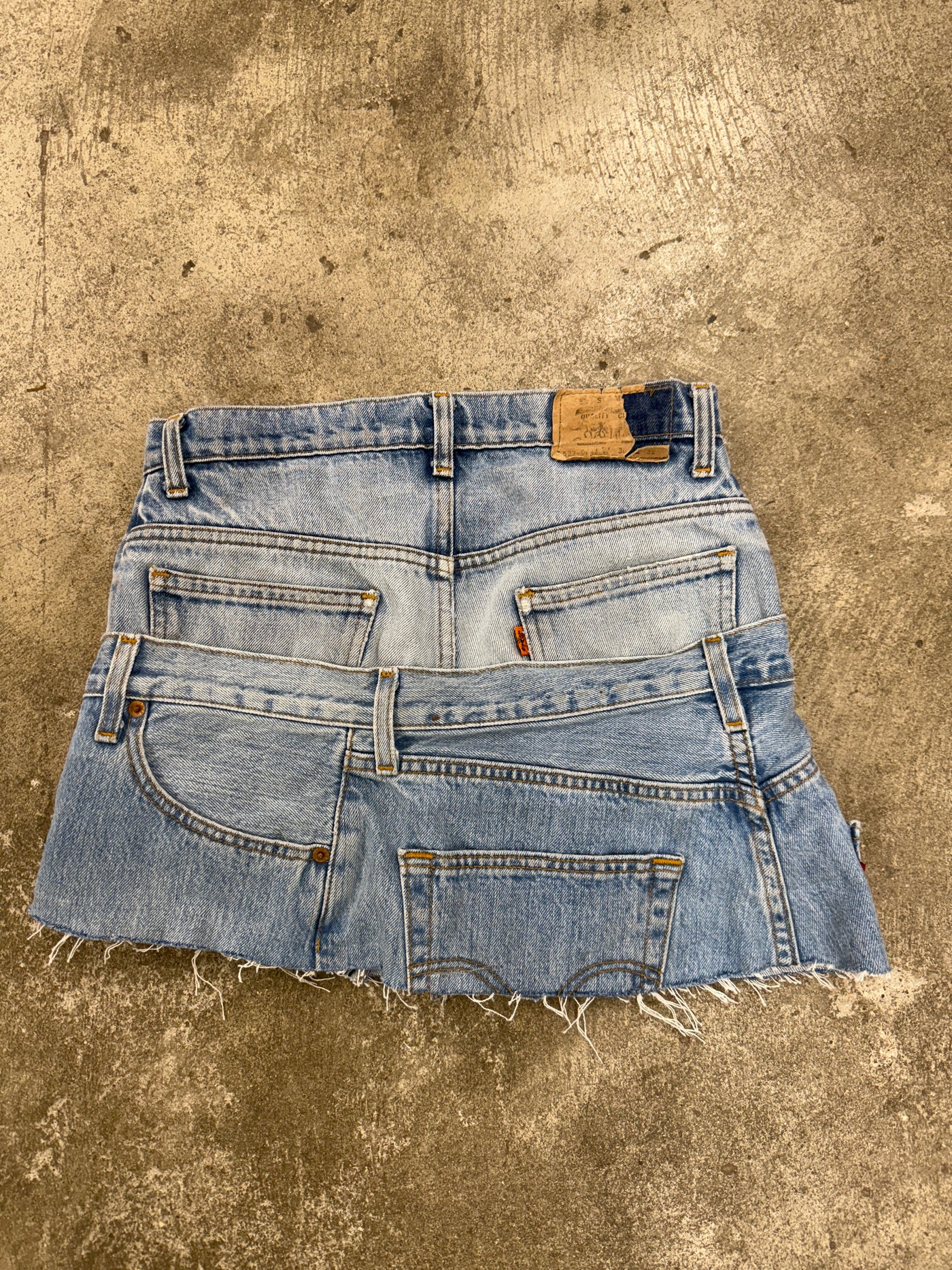 Double Denim Skirt  28W