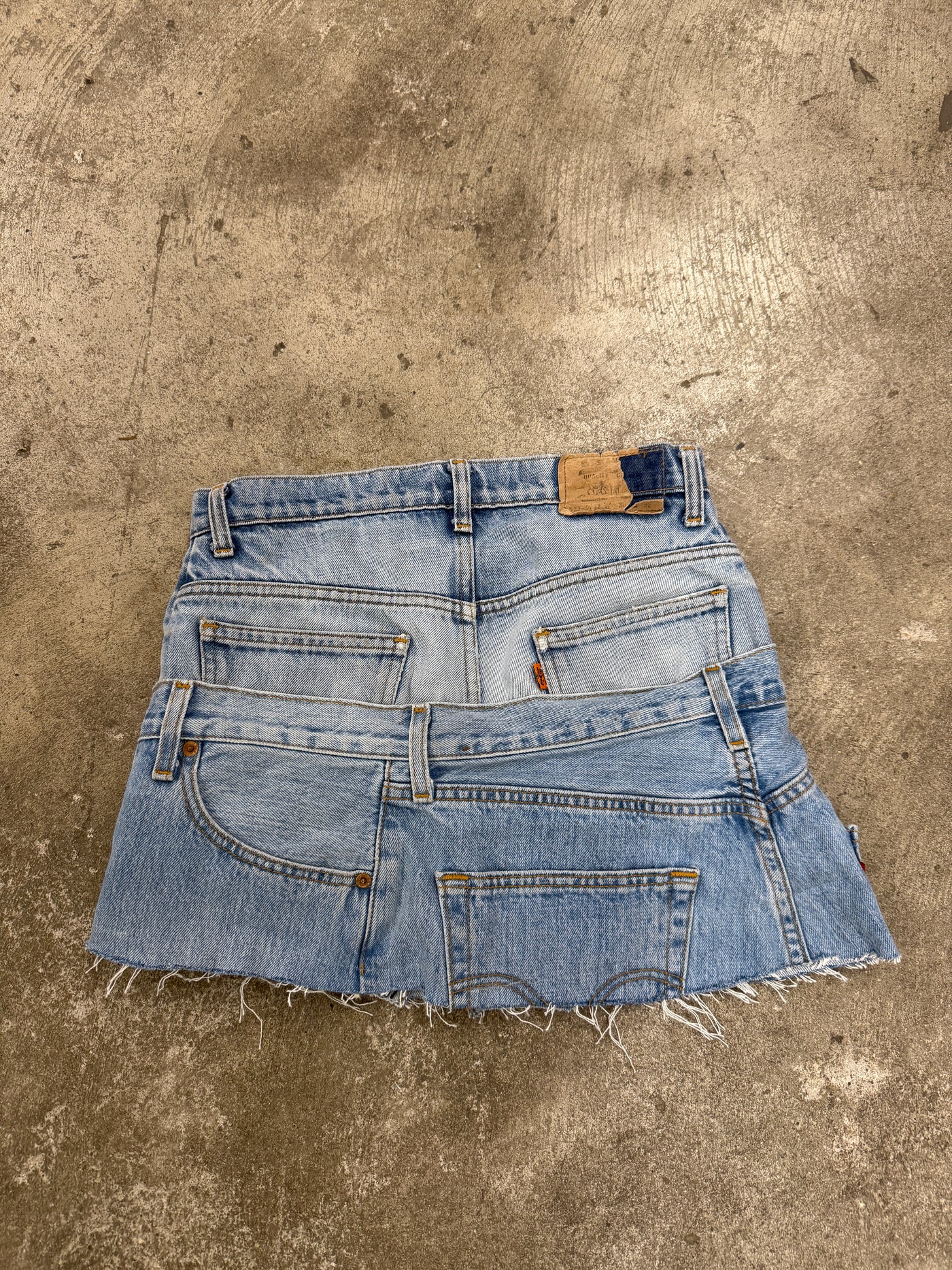 Double Denim Skirt  28W