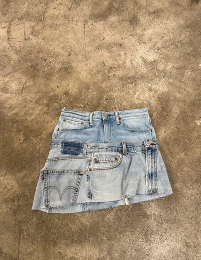 Double Denim Mini Skirts 30W
