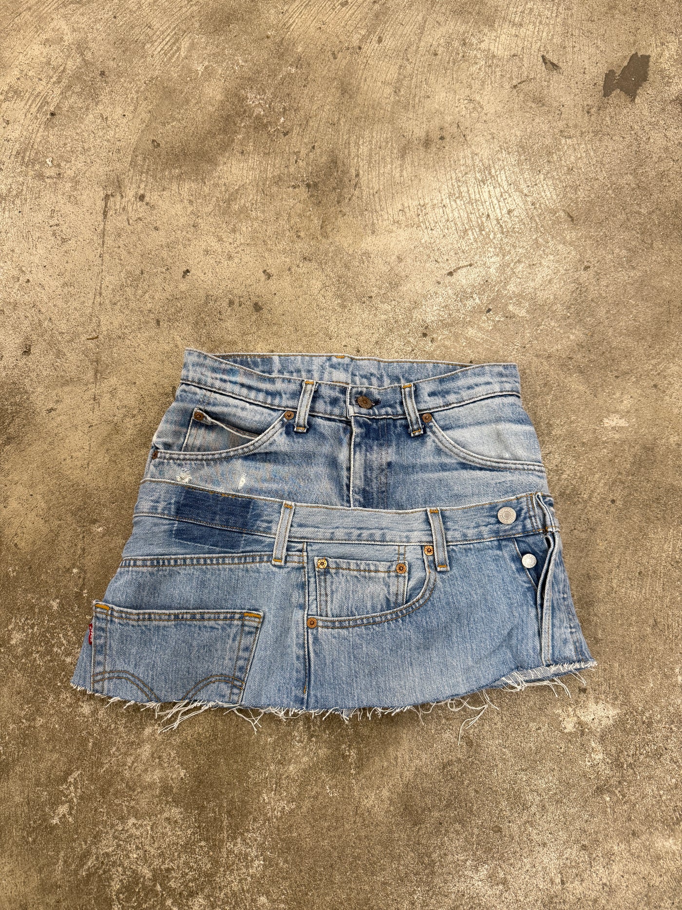 Double Denim Skirt  28W