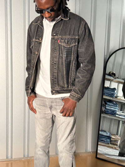 Custom Woven denim jacket M