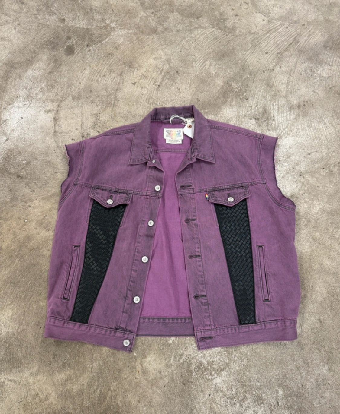 Denim Woven Biker Jacket M